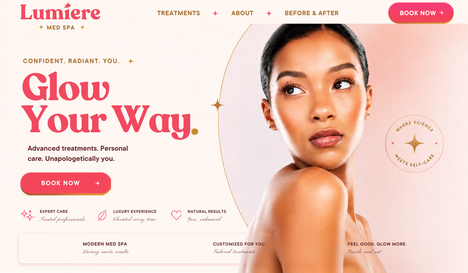 Lumière Med Spa homepage