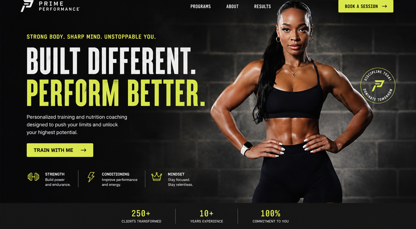 Prime Performance homepage